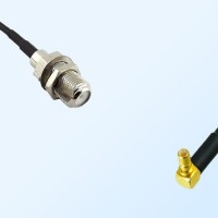 F Bulkhead Female - SSMB Male Right Angle Coaxial Jumper Cable