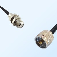 UHF Male - F Bulkhead Female Coaxial Cable Assemblies