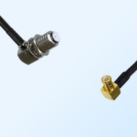 MCX Male R/A - F Bulkhead Female R/A Coaxial Jumper Cable