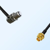F Bulkhead Female R/A - MCX Bulkhead Female Coaxial Jumper Cable