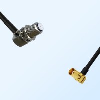 F Bulkhead Female R/A - MCX Female R/A Coaxial Jumper Cable