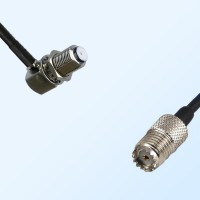 F Bulkhead Female Right Angle - Mini UHF Female Coaxial Jumper Cable