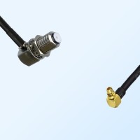 F Bulkhead Female R/A - MMCX Male R/A Coaxial Jumper Cable