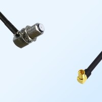 F Bulkhead Female R/A - MMCX Female R/A Coaxial Jumper Cable