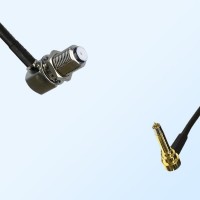 F Bulkhead Female R/A - MS156 Male R/A Coaxial Jumper Cable
