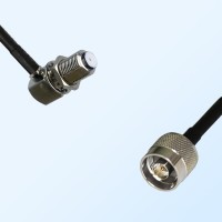 F Bulkhead Female Right Angle - N Male Coaxial Jumper Cable