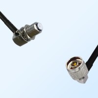 F Bulkhead Female R/A - N Male R/A Coaxial Jumper Cable