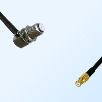 F Bulkhead Female Right Angle - RP MCX Male Coaxial Jumper Cable