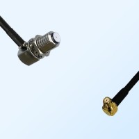 F Bulkhead Female R/A - RP MCX Male R/A Coaxial Jumper Cable