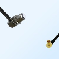 F Bulkhead Female R/A - RP MCX Female R/A Coaxial Jumper Cable