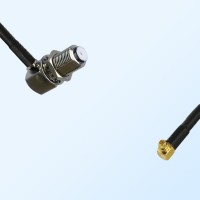 F Bulkhead Female R/A - RP MMCX Male R/A Coaxial Jumper Cable