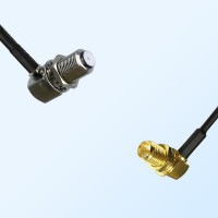 F Bulkhead Female R/A - RP SMA Bulkhead Female R/A Coaxial Cable