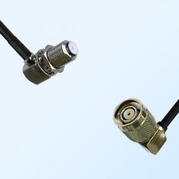 F Bulkhead Female R/A - RP TNC Male R/A Coaxial Jumper Cable