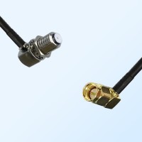 F Bulkhead Female R/A - SMA Male R/A Coaxial Jumper Cable