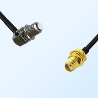 F Bulkhead Female R/A - SMA Bulkhead Female Coaxial Jumper Cable