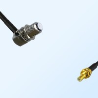 F Bulkhead Female Right Angle - SMB Bulkhead Male Coaxial Jumper Cable