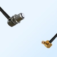 F Bulkhead Female R/A - SMB Male R/A Coaxial Jumper Cable