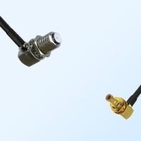 F Bulkhead Female R/A - SMB Bulkhead Male R/A Coaxial Jumper Cable