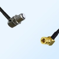 F Bulkhead Female R/A - SMB Female R/A Coaxial Jumper Cable
