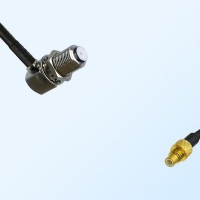 F Bulkhead Female Right Angle - SMC Male Coaxial Jumper Cable