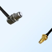 F Bulkhead Female Right Angle - SMC Bulkhead Male Coaxial Jumper Cable