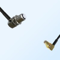 F Bulkhead Female R/A - SMC Male R/A Coaxial Jumper Cable