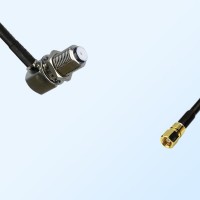 F Bulkhead Female Right Angle - SMC Female Coaxial Jumper Cable