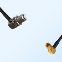 F Bulkhead Female R/A - SMC Female R/A Coaxial Jumper Cable