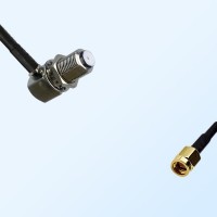 F Bulkhead Female Right Angle - SSMA Male Coaxial Jumper Cable