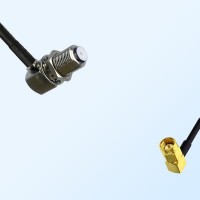 F Bulkhead Female R/A - SSMA Male R/A Coaxial Jumper Cable