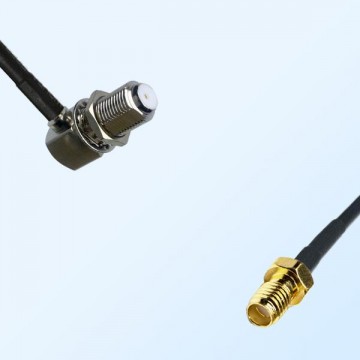 SSMA Female - F Bulkhead Female Right Angle Coaxial Cable Assemblies