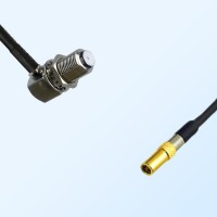 F Bulkhead Female Right Angle - SSMB Female Coaxial Jumper Cable