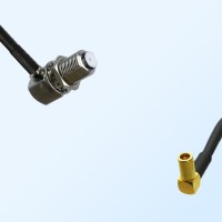 F Bulkhead Female R/A - SSMB Female R/A Coaxial Jumper Cable