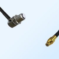F Bulkhead Female Right Angle - SSMC Male Coaxial Jumper Cable