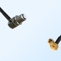 F Bulkhead Female R/A - SSMC Female R/A Coaxial Jumper Cable