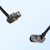 F Bulkhead Female R/A - TNC Male R/A Coaxial Jumper Cable