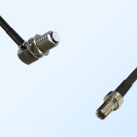 F Bulkhead Female Right Angle - TS9 Male Coaxial Jumper Cable