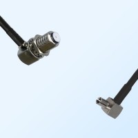 F Bulkhead Female R/A - TS9 Male R/A Coaxial Jumper Cable