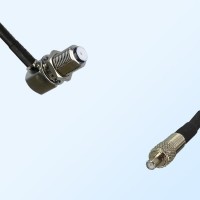 F Bulkhead Female Right Angle - TS9 Female Coaxial Jumper Cable