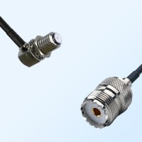 F Bulkhead Female Right Angle - UHF Female Coaxial Jumper Cable