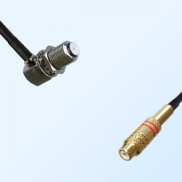 RCA Female - F Bulkhead Female Right Angle Coaxial Cable Assemblies