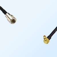 FME Male - MMCX Male Right Angle Coaxial Jumper Cable