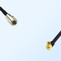 FME Male - MMCX Female Right Angle Coaxial Jumper Cable