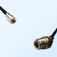 N Bulkhead Female R/A with O-Ring - FME Male Coaxial Cable Assemblies