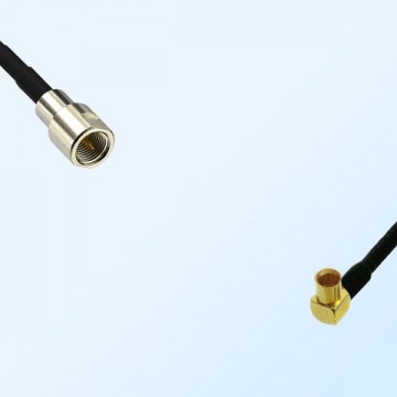 FME Male - RP MCX Female Right Angle Coaxial Jumper Cable