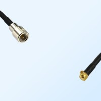 FME Male - RP MMCX Male Right Angle Coaxial Jumper Cable