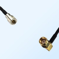 FME Male - RP SMA Male Right Angle Coaxial Jumper Cable