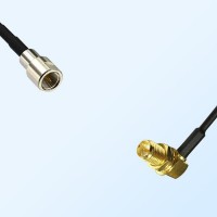 FME Male - RP SMA Bulkhead Female Right Angle Coaxial Jumper Cable