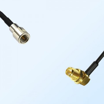 FME Male - RP SMA Bulkhead Female Right Angle Coaxial Jumper Cable