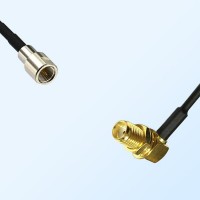 FME Male - SMA Bulkhead Female Right Angle Coaxial Jumper Cable